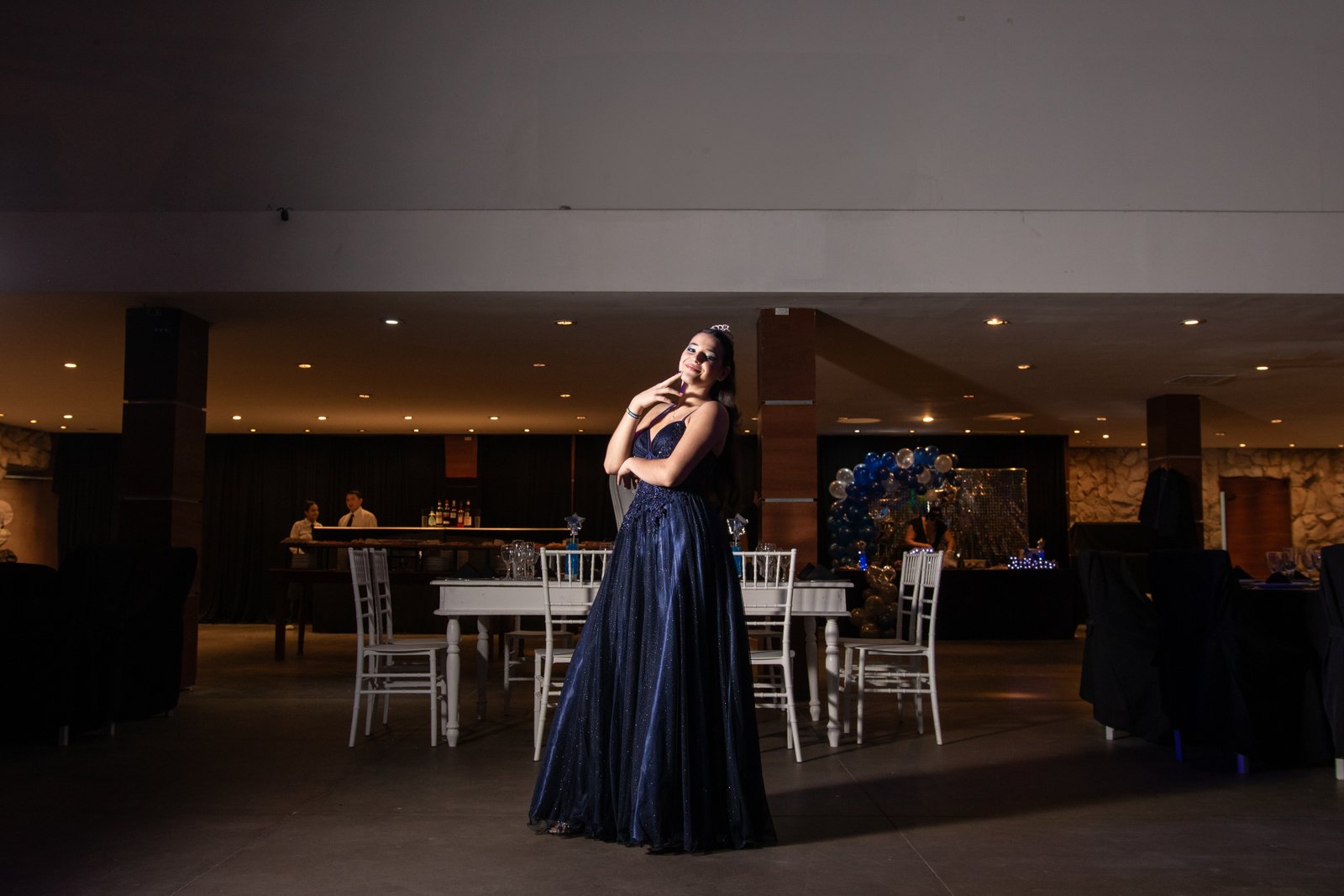 Juli en su prefiesta en Salón La Carolina Eventos