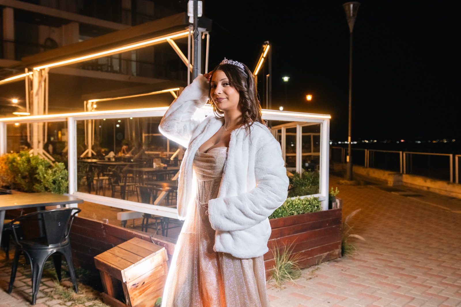 Sofía en su prefiesta en Puerto Norte